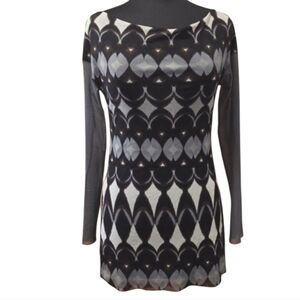 Euro Mesh Baddie Petit Pois By Vivianna Y2K Top Luxury Geometric Nylon Stretch